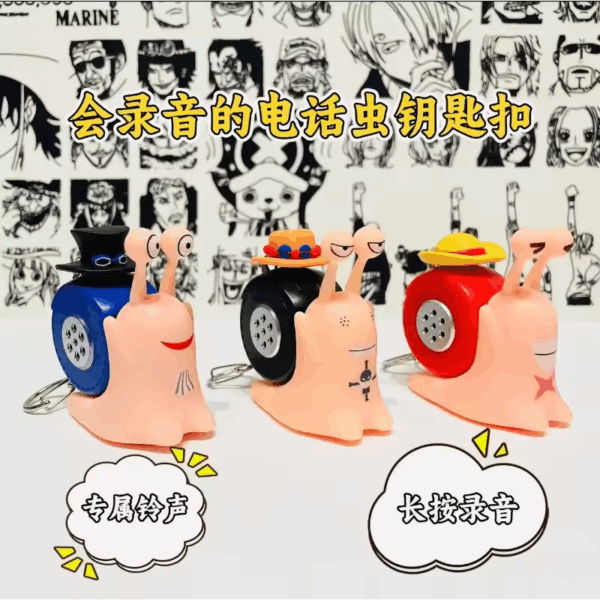 00-DEN-DEN-MUSHI Den den mushi llavero grabadora