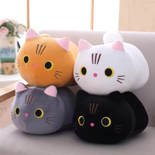 GATOS_PELUCHE Gato peluche cojín rechoncho