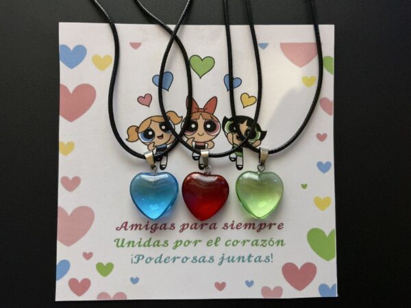 Set de 3 Collares de amistad, Chicas Súper Poderosas